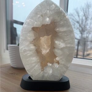 Crystal Geode on Black Base